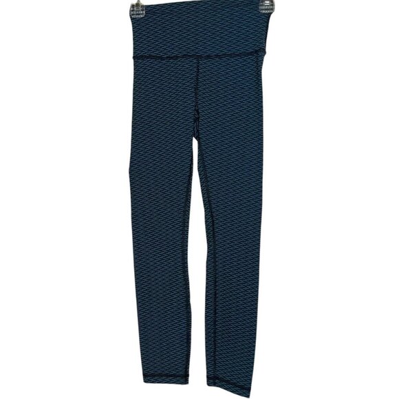 Lululemon Women's 4 High Times Pant Luxtreme Score Jacquard Black Indian Ocean - Picture 1 of 6